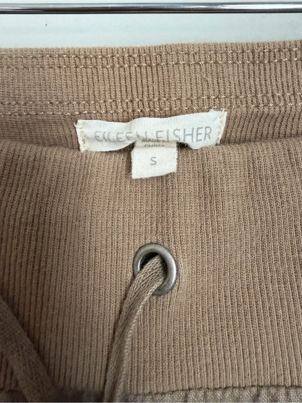 Eileen Fisher Organic Linen Wide Leg Pants Size Small Neutral Tan - Picture 5 of 10